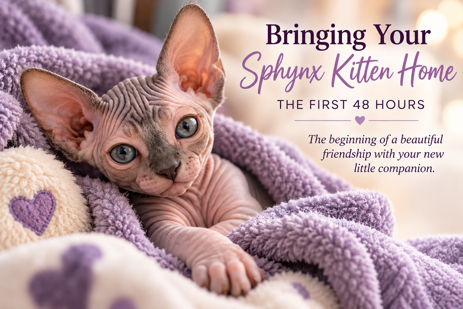 Bringing Your Sphynx Kitten Home: The First 48 Hours